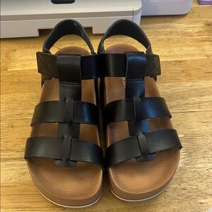 Black Strappy Sandals
